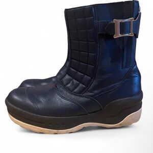 Undercover Black Quilted Leather Winter Boots
